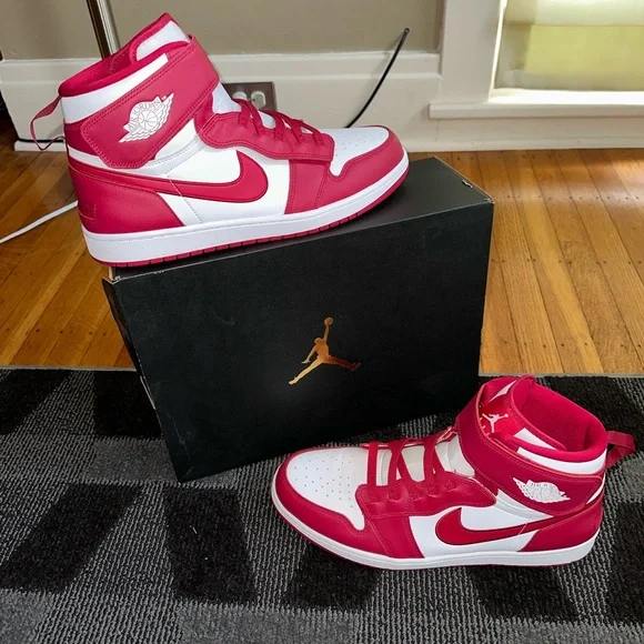 Jordan 1 High FlyEase Cardinal Red Men’s 15 - Picture 1 of 7